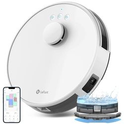 LEFANT M1 2 en 1 Robot Aspirador y Fregasuelos, 4000Pa, Navegación dToF, 200min, Auto-Recarga, WiFi, 8 Zonas No-Go, Ideal para Pelo de Mascotas/Alfombras