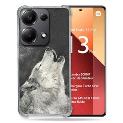 Cokitec Custodia rinforzata per Xiaomi Redmi Note 13 Pro 4G Animal Lupo Ululato