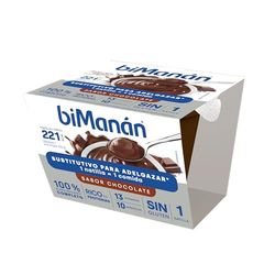 biManán - beSLIM Copa de Chocolate, Crema Sustitutiva de Comidas, Baja en Calorías, Ayudan a Controlar el Peso, con Proteínas, Vitaminas y Minerales, Sin Gluten - 210 g (Paquete de 6)
