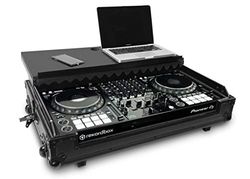 Audibax PRO-1000 Flight Case - Valise pour Contrôleur Pioneer DDJ-1000 avec Support pour Ordinateur Portable - Roues et Poignée Amovible - Support pour PC et Encastrement - Intérieur en Mousse