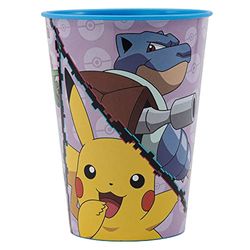 Stor Pokemon 260ml Plastic Tumbler, Reusable, Drinking Cup for Kids, Children, Cup, Easy to Clean, BPA Free (Multicolour)