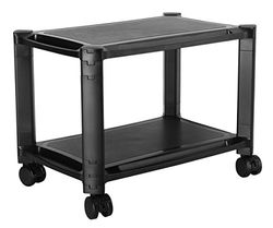 RICOO Rolwagen WM4-L rolcontainer kantoorcontainer multifunctionele trolley printer tafel verhoging modulair platform trolley organizer zwart voor ca. 13-32 inch (33-81 cm)