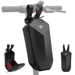 CASR Bag - Grande Sacoche 4L Universelle pour Vélo & Trottinette - Étanche & Résistante au Choc, Design Réfléchissant & Montage Facile - Look Urbain Élégant - Noir