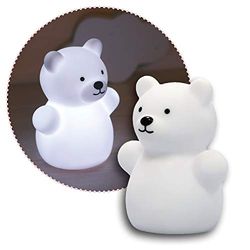 Reer Lumilu Mini Oso de Zoo Bear, luz nocturna, regalo de cumpleaños para niños y niñas, color blanco