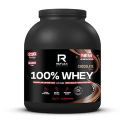 Reflex Nutrition 100% Whey Protein - 80% Pure Whey Protein - EAA Amino Acids - No Added Sugar - Whey Protein Powder for Pre Workout & Post Workout Recovery (Chocolate, 2kg, 66 Servings)