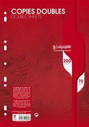 Clairefontaine 5616AMZC - verpakking met 2 x 100 advocatenbogen Calligrafe, 70 g, DIN A4 21 x 29,7 cm, geruit, 1 verpakking