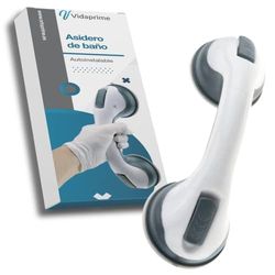 VidaPrime Safety Handle for Bathroom Self-Installing – Strong Suction Cup – Shower Handle for Elderly People – Bathroom Suction Grab – Shower Bar Easy Installation 30 cm
