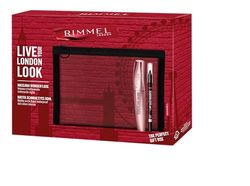 Rimmel London Cofanetto Regalo Live Your London Look, Pochette con Mascara Wonder'Luxe Volume, Matita Occhi Scandal'Eyes Kohl Black Waterproof