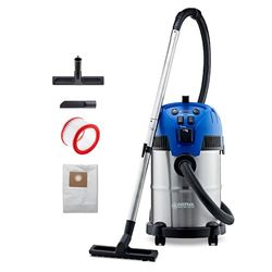 Nilfisk Multi II 30L T VSC INOX Aspirateur Eau et Poussière pour la Maison, Jardin et Voiture - Utilisation Intérieure et Extérieure (1400 W)