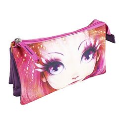 Artesania Cerda Estuche/portatodo Plano 3 Compartimentos Nebulous Sacca, 22 cm, Rosa