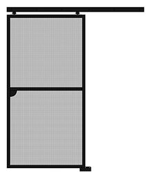 Schellenberg 70071 Moustiquaire porte coulissante/moustiquaire de porte à pousser – 120 x 240 cm dans Anthracite, 1 pièce