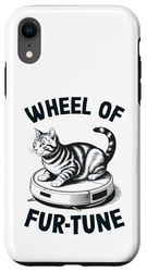 Wheel Of Fur-Tune Robot Vacuum Cleaner Funny Cat Case for iPhone XR