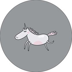 Bonateks, Ronde digitaal bedrukte muismat, antislip onderkant, voor kantoor en thuis, diameter: 22 cm