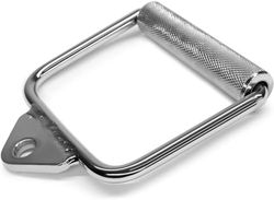 Yes4All SAT1 LAT kabelbevestiging, triceps-drukstang met diamanten kartelhandgreep, ondersteuning tot 400 kg (chroom - enkele D-handgreep)