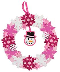 Baker Ross FE870 Coronas de espuma de copos de nieve para niños - Paquete de 3, Corona decorativa, Manualidades para niños