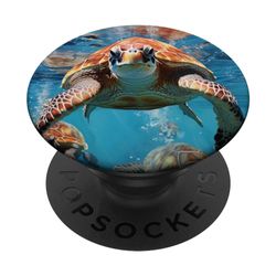 Tortugas Marinas Tortugas Playa PC PopSockets PopGrip Intercambiable