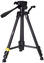 National Geographic, Treppiede Foto Grande con Testa 3 Vie e Sblocco Rapido, Gambe a 4 Sezioni, Chiusura Leva, Colonna Centrale a Cremagliera, Portata max 3kg, Borsa Inclusa, Alluminio, NGPH001