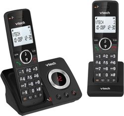 VTech Téléphone numérique sans Fil ES2051 Répondeur téléphonique Double, Bloqueur d'appels indésirables