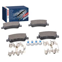 Bosch BP1149 - Brake Pads Car Rear Axle - Bosch Quality - Reduced Noise and Dust - ECE-R90 Certified - Copper-Free - 1 Set of 4 Pads - With Accessories