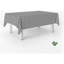 ECOMMERC3 Nappe Anti-Taches Vichy pour Table rectangulaire, Taille 220 x 140 cm - Nappe Vichy Toucher Extra Douce et imperméable, Couleur Gris foncé