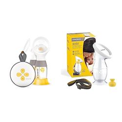 Medela Extractor de leche eléctrico Swing Maxi + Medela recolector de leche materna para madres lactantes, la copa de leche materna de silicona