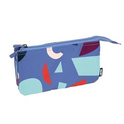 MILAN® Fun Animals Special Series Pencil Case with 5 Compartments Blue, Blue, Casual