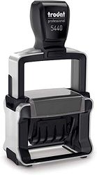 Timbro dat Professional 5440/L con inchiostro automatico, con 2 testi commerciali intercambiabili ricevuti – pagato, bicolore blu/rosso e dimensioni ca. 49 x 28 mm.
