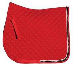Rhinegold Elite - Sottosella con Strass, Colore: Rosso