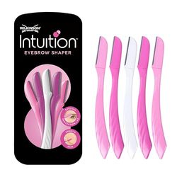 WILKINSON SWORD - Intuition Eyebrow Shaper for Women Facial Hair Remover and Trimmer Exfoliating Dermaplaning Tool Pack of 5 Disposable Razors