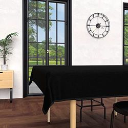Soleil d'ocre, Rectangular Stain-Resistant Microfibre Tablecloth 160 x 270 cm Bohemian Black