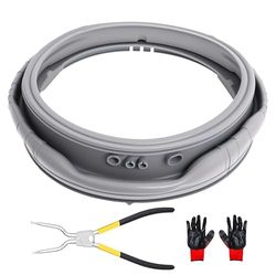 MDS47123619 Joint d'étanchéité pour porte de lave-linge LG à charge frontale, avec outil d'expansion de ressort de baignoire intérieur/extérieur 383EER4004A