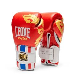 LEONE 1947, GUANTI BOXE THAI STYLE 14OZ Rosso