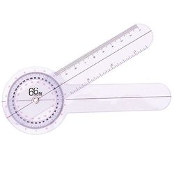 66fit Goniometer Plastic 6" - Angle Medical Joint Measuring Ruler