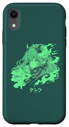 Carcasa para iPhone XR Anime gótico Demon Waifu Lindo Japón Manga Vaporware Retro