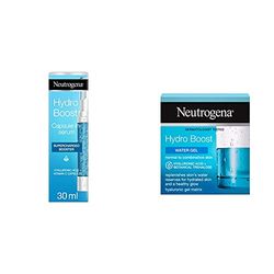 Neutrogena Hydro Boost Supercharged Serum with Hyaluronic Acid & Trehalose - For dry skin - 30 ml & Hydro Boost Water Gel Moisturiser with Hyaluronic Acid & Trehalose - For dry skin - 50 ml