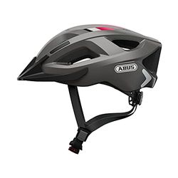 ABUS Aduro 2.0 Casco da città - Casco da bici a tutto tondo in design sportivo - Adatto al traffico cittadino - Per uomini e donne - Grigio, Taglia S