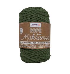 Glorex 5 1007 05 Rope Macrame Twisted Olive 63 m