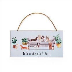 Cooksmart British Designed Motivational Quotes Plaque | Motivational Message Plaque For Home or Office | Great Friendship Gifts For Birthdays - Dog's Life