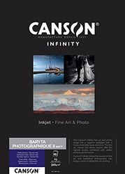 CANSON Infinity Baryta Photographique II Matt - Tirage Papier Photo Baryté - Boîte de 25 feuilles A3 - Extra Lisse Mat - Blanc Pur - 310g/m