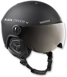 BLACK CREVICE Casco da sci Gstaad I Casco da sci con visiera stile pilota in diversi colori I Casco da sci per Uomo & Donna I Casco da sci in policarbonato I Casco traspirante I Regolabile