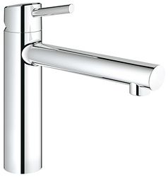 GROHE 31128001 Concetto Kitchen Tap (Medium High Spout, 140 Degree Swivel Range and Starlight)