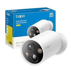 Tapo C425 Telecamera WiFi Esterno Senza Fili 2K 4MP con Base Magnetica, Batteria 10000mAh, Allarme con Rilevamento Movimento, IP66, Audio Bidirezionale, Visione Notturna a Colori, Nessun Hub Richiesto