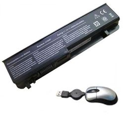 amsahr D1747-05 ersättande batteri för Dell D1747, Studio 17/1745/1747/1749 – omfattningar mini optisk mus svart