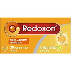 REDOXON Vitamina C 1000 mg - Ayuda al Sistema Inmune y Defensas - Favorece la Absorción del Hierro - Efecto Antioxidante - Suministro para 1 mes - Sabor Limón - Sin Gluten