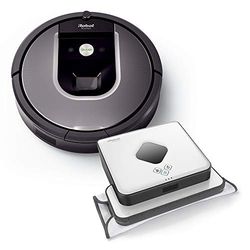 iRobot Roomba 960 & Braava 390t Dweilrobot Set: Roomba zuigt en veegt Braava af - Hoge reinigingsprestaties op alle vloeren - Ideaal voor dierenharen en grote ruimtes - App-besturing