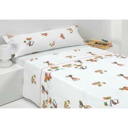 Pink Panther Juego de Sábanas UNICO Blanco Multicolor Cama de 90