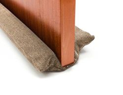 Paraspifferi in Tessuto per Porte e Finestre. Doppio Riutilizzabile, Lavabile, Isolante Acustico, Freddo, Vento, Luce, Polvere, Polline, Insetti. Regolabile tra 80-90cm.
