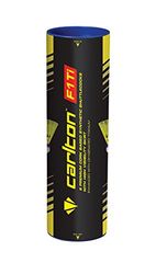 Pelota de bádminton Carlton Premium F1 TI Yellow - Azul, Medio-rápida (77 Granos), para Jugadores de torneos y Clubes (Lata 1x6)