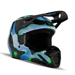 Fox V1 Casque Atlas Noir/Vert S