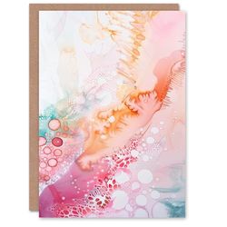 Artery8 Watercolour Patterns Colourful Soft Pastel For Her Woman Birthday Card
